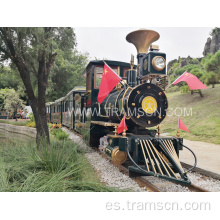 Tren de pista antigua para niños en el parque